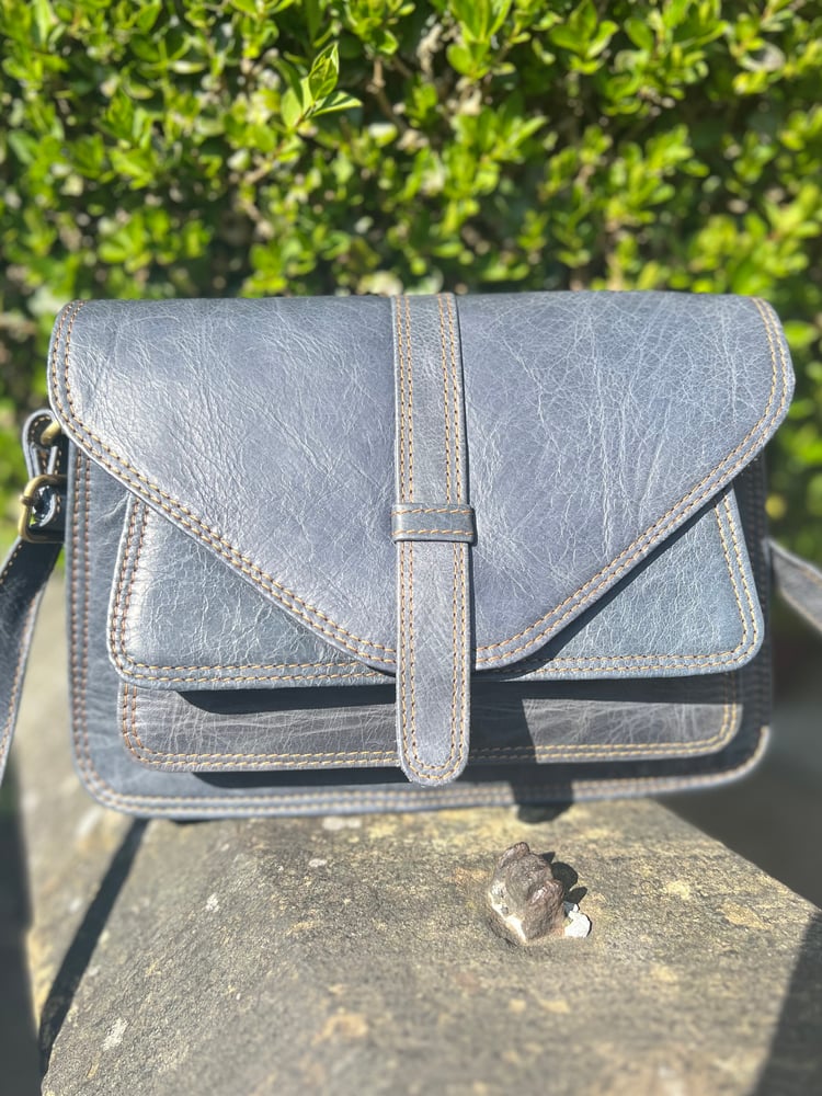Image of Harlequin Collection Recycled Coloured Leather Layered Front #29F