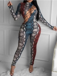 Image 1 of Reptilian Lace up body suit