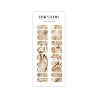 Image 2 of CREAM SWIRL ABSTRACT NAIL DECALS 