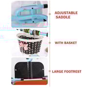 Image 10 of Hansel & Gretel Tandem Tricycle | Ivory or Baby Blue