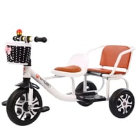 Image 1 of Hansel & Gretel Tandem Tricycle | Ivory or Baby Blue