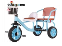 Image 3 of Hansel & Gretel Tandem Tricycle | Ivory or Baby Blue