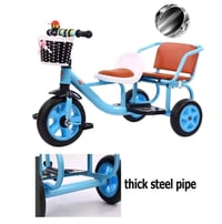 Image 13 of Hansel & Gretel Tandem Tricycle | Ivory or Baby Blue