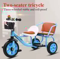 Image 14 of Hansel & Gretel Tandem Tricycle | Ivory or Baby Blue