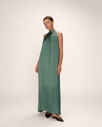 Image 15 of Vestido Verde Satén