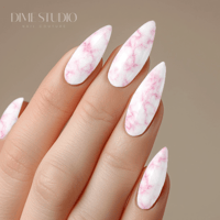 Image 1 of PINK MARBLE  NAIL DECALS