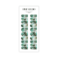 Image 3 of EMERALD GREEN MARBLE  NAIL DECALS