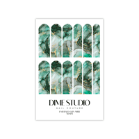 Image 4 of EMERALD GREEN MARBLE  NAIL DECALS