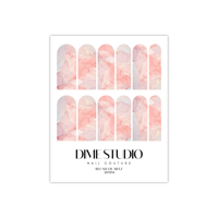 Image 4 of PINK BLUSH QUARTZ MARBLE NAIL DECALS 