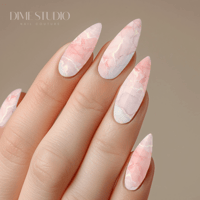 Image 1 of PINK BLUSH QUARTZ MARBLE NAIL DECALS 
