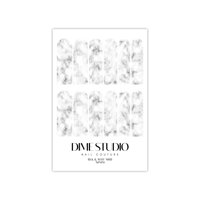 Image 3 of BLACK & WHITE MARBLE NAIL WRAPS 