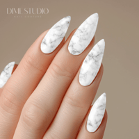 Image 1 of BLACK & WHITE MARBLE NAIL WRAPS 