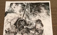 Image 2 of Cy-Gor original comic art 17 1/2 x 25