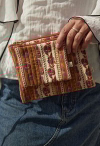 Image 2 of Porte-Monnaie Monedero Flores Grenat