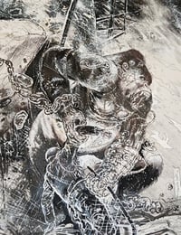 Image 1 of Cy-Gor original comic art 17 1/2 x 25