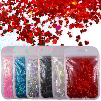 Chunky Stars and  Hearts Glitter