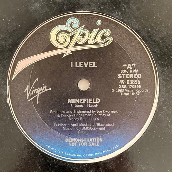 Image of I Level "Minefield/Number 4/Give Me" 12" EP