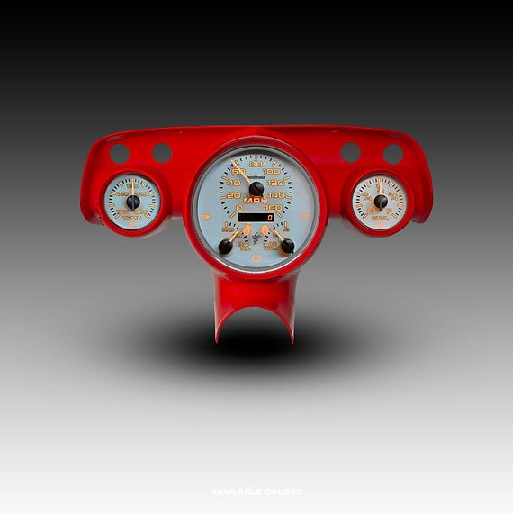 Image of 1957 Amber/Orange Chevy Bel Air Analog Dash