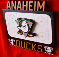 Image 3 of Anaheim Ducks Hand Crafted NHL 3D Wooden Team Logo Wall Décor Hanging Artwork.