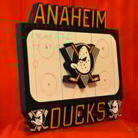 Image 5 of Anaheim Ducks Hand Crafted NHL 3D Wooden Team Logo Wall Décor Hanging Artwork.