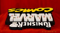 Image 6 of Punisher Logo – Marvel Comics 3D Hand Crafted Wooden Wall Hanging Artwork.