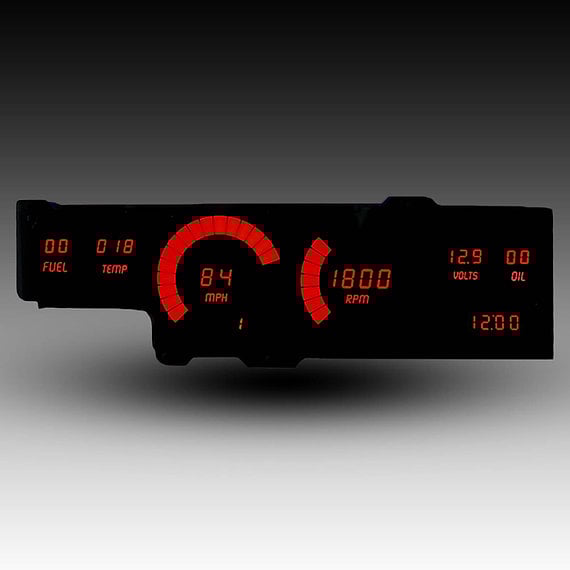 Image of 1978-1988 RED Oldsmobile Cutlass LED Digital Dash Kit