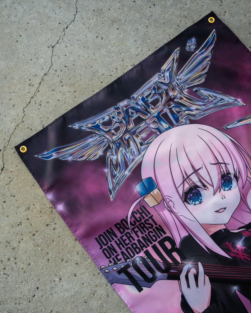 Image of Bocchi X Babymetal Flag