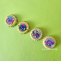 Image 2 of Splatoon: Assorted 1" Bottle Cap Pinback Buttons