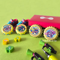 Image 1 of Splatoon: Assorted 1" Bottle Cap Pinback Buttons