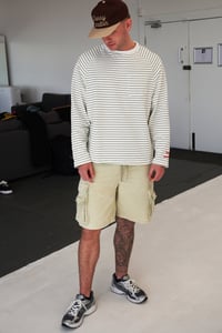 Image 5 of Khaki Stripe Long Sleeve T-Shirt