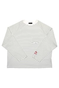 Image 1 of Khaki Stripe Long Sleeve T-Shirt