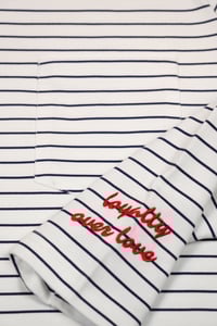 Image 3 of Navy Stripe Long Sleeve T-Shirt