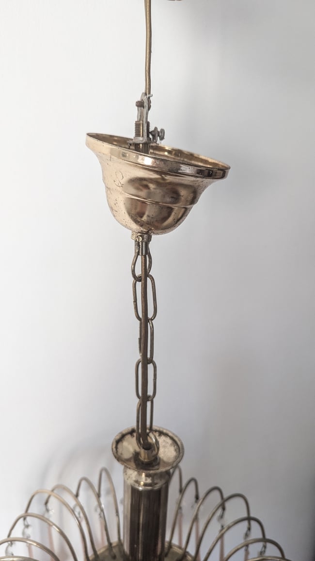 Lustre gouttes d'eau et pampilles. 