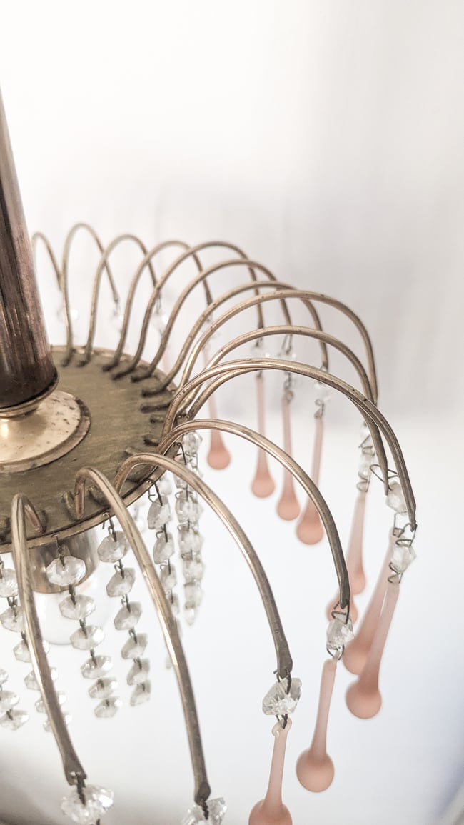 Lustre gouttes d'eau et pampilles. 