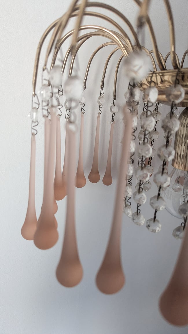 Lustre gouttes d'eau et pampilles. 