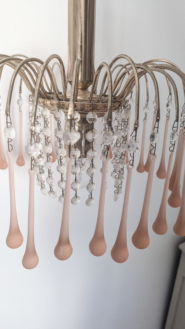 Lustre gouttes d'eau et pampilles. 