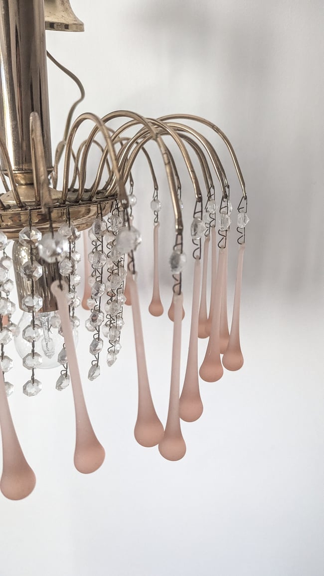 Lustre gouttes d'eau et pampilles. 