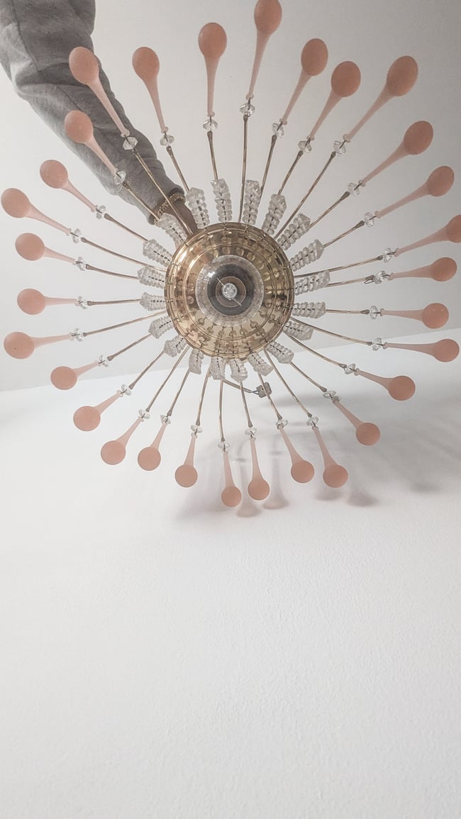 Lustre gouttes d'eau et pampilles. 