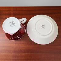 Image 4 of Gustavsberg Röd Aster Tea Cup with Saucer