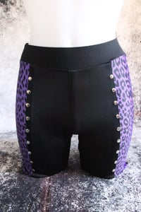 Image 5 of Black and purple leopard pants