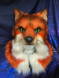 Image 1 of Fox Fur realistic head Mask
