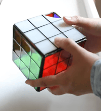 Image 3 of Stained Glass 3D Rubicks Cube Lamp