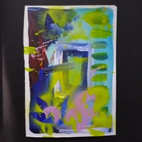 Sean Worrall - Spring, Warmest Day Of The Year (So Far) - Acrylic on paper, 15x21cm, April 2025