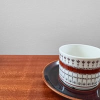 Image 2 of Upsala-Ekeby/Gefle Smide Brown Coffee Cup with Saucer