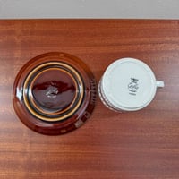 Image 4 of Upsala-Ekeby/Gefle Smide Brown Coffee Cup with Saucer