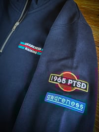 Image 1 of 1965 PTSD Awareness 'Racing Homage' 1/4 Zip Sweatshirt