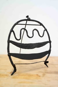 Image 2 of Blacksmith Made Irish 19th Century Wrought Iron Harnen Stand 