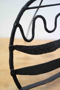 Image 3 of Blacksmith Made Irish 19th Century Wrought Iron Harnen Stand 