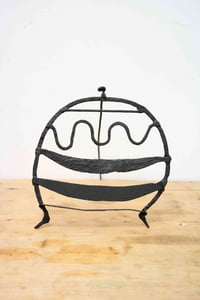 Image 1 of Blacksmith Made Irish 19th Century Wrought Iron Harnen Stand 