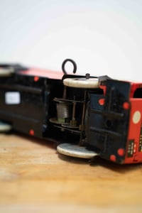 Image 3 of Vintage Wells Brimtoy Tinplate Clockwork Toy Bus Circa 1950's
